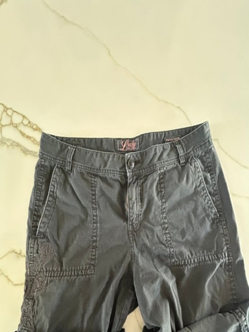 Lucky Brand Cargo Shorts β Size 12/31, Mid Rise Easy Fit